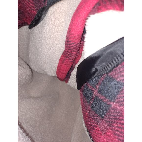 Weatherproof Vintage Red Black Flannel Sherpa Lined Button Up Size Small - Picture 7 of 9